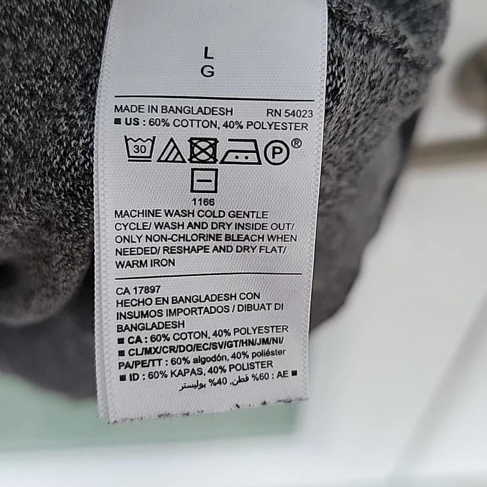 Old Navy Cotton Blend Sweater Sz L Neutral Basic Closet Staple - Picture 3 of 8